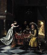 Pieter de Hooch Card Players at a Table France oil painting artist